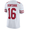 Joe Montana San Francisco 49ers Retired Player Vapor Untouchable Limited Throwback Jersey