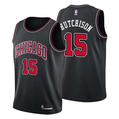 Chicago Bulls Chandler Hutchison Statement Black Jersey