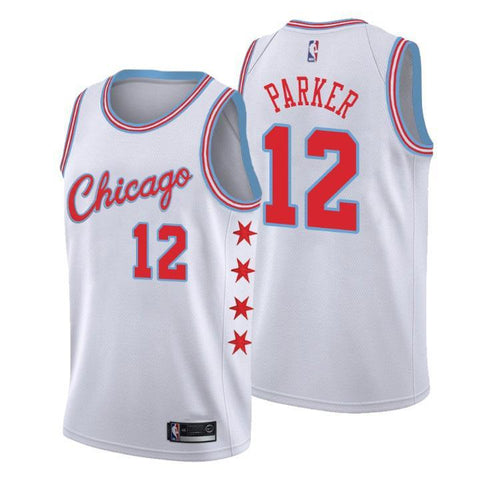 Chicago Bulls Jabari Parker City Edition White Jersey