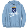 Majestic Threads Kansas City Royals Cooperstown Collection Tri-Blend Pullover Hoodie - Light Blue