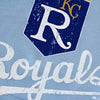 Majestic Threads Kansas City Royals Cooperstown Collection Tri-Blend Pullover Hoodie - Light Blue