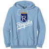 Majestic Threads Kansas City Royals Cooperstown Collection Tri-Blend Pullover Hoodie - Light Blue