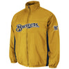 Milwaukee Brewers Majestic Triple Climate 3-In-1 On-Field Jacket - Navy