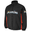 Miami Marlins Majestic Triple Climate 3-In-1 On-Field Jacket - Black