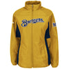 Milwaukee Brewers Majestic Women's Authentic Collection Double Climate Full Zip Jacket - Gold