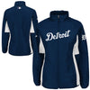Detroit Tigers Majestic Women's Authentic Collection Double Climate Full Zip Jacket - Navy