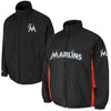 Miami Marlins Majestic Triple Climate 3-In-1 On-Field Jacket - Black