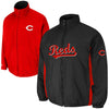 Cincinnati Reds Majestic Triple Climate 3-In-1 On-Field Jacket - Red/Black