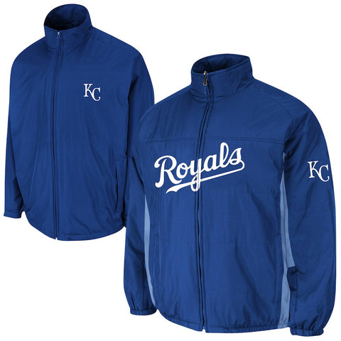 Kansas City Royals Majestic Triple Climate 3-In-1 On-Field Jacket - Royal