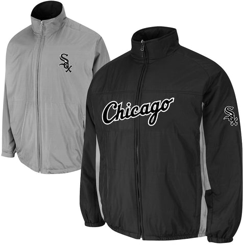 Chicago White Sox Majestic Triple Climate 3-In-1 On-Field Jacket - Black/Gray
