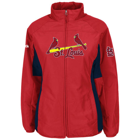 St. Louis Cardinals Majestic Women's Authentic Collection Double Climate Full Zip Jacket - Red