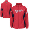 Washington Nationals Majestic Women's Authentic Collection Double Climate Full Zip Jacket - Red