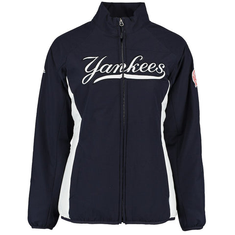 New York Yankees Majestic Women's Authentic Collection Double Climate Full-Zip Jacket - Navy