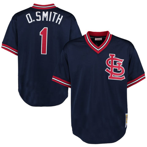 Ozzie Smith St. Louis Cardinals Mitchell & Ness 1994 Authentic Cooperstown Collection Mesh Batting Practice Jersey