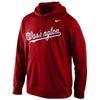 Washington Nationals Men's KO Wordmark Perfomance Hoodie - Red