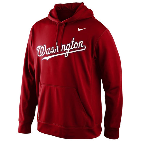 Washington Nationals Men's KO Wordmark Perfomance Hoodie - Red