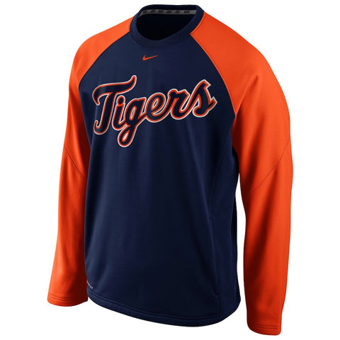 Detroit Tigers Men's Fleece Crew Performance Sweatshirt - Navy