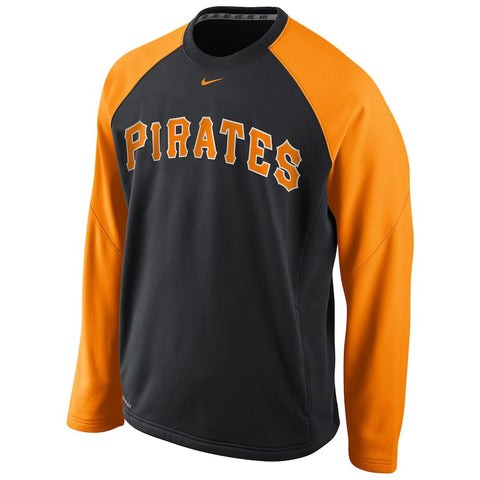 Pittsburgh Pirates Men's Fleece Crew Performance Sweatshirt - Black