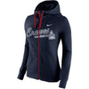 Atlanta Braves Women's Blended Full Zip Hoodie - Navy