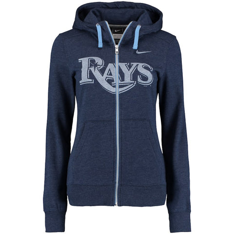 Tampa Bay Rays Women's Blended Full Zip Hoodie - Navy