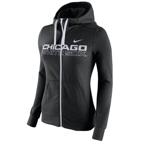 Chicago White Sox Women's Blended Full Zip Hoodie - Black