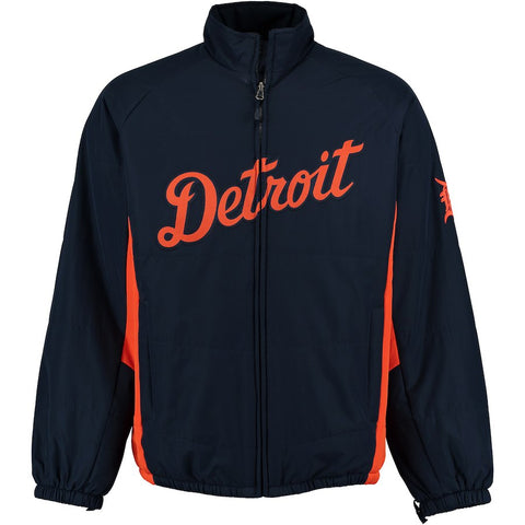 Detroit Tigers Majestic Double Climate Full-Zip Jacket - Navy