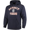Detroit Tigers Stitches Fastball Fleece Pullover Hoodie - Navy Blue