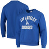 Stitches Los Angeles Dodgers Warning Track Crewneck Sweatshirt - Royal Blue