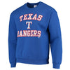 Stitches Texas Rangers Warning Track Crewneck Sweatshirt - Royal Blue
