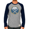 Original Retro Brand Buffalo Sabres Raglan Long Sleeve T-Shirt - Ash
