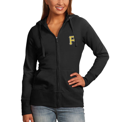 Pittsburgh Pirates Antigua Women's Full-Zip Hoodie - Black
