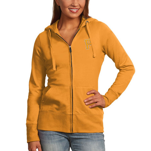 Antigua Pittsburgh Pirates Women's MLB Full Zip Hoodie - Gold