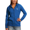 Antigua Kansas City Royals Ladies MLB Full Zip Hoodie Sweatshirt - Royal Blue