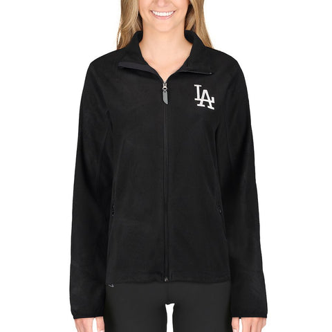 Antigua Los Angeles Dodgers Women's Ice Full Zip Jacket - Black