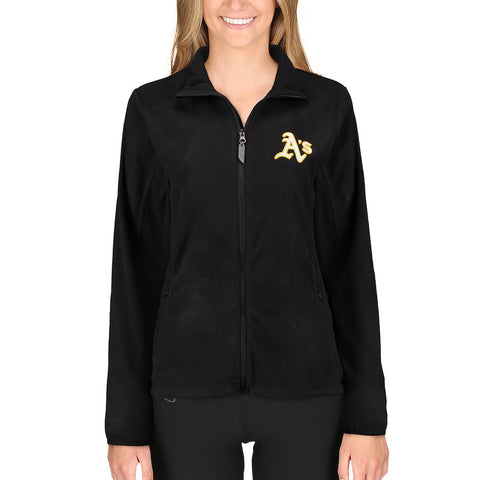 Antigua Oakland Athletics Women's Ice Full Zip Jacket - Black