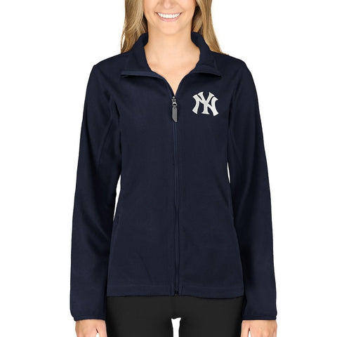 Antigua New York Yankees Women's Ice Full Zip Jacket - Navy