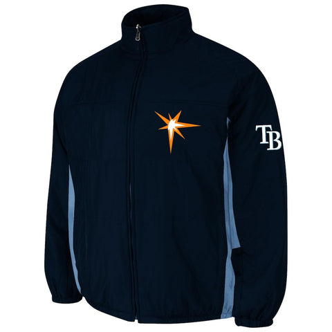 Tampa Bay Rays Majestic Double Climate Full-Zip Jacket - Navy