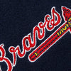 Antigua Atlanta Braves Ice Polar Fleece Quarter Zip Jacket - Navy Blue
