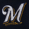 Antigua Milwaukee Brewers Ice Polar Fleece Quarter Zip Pullover Jacket - Navy Blue