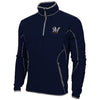 Antigua Milwaukee Brewers Ice Polar Fleece Quarter Zip Pullover Jacket - Navy Blue