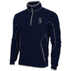 Antigua Seattle Mariners Ice Polar Fleece Quarter Zip Pullover Jacket - Navy Blue