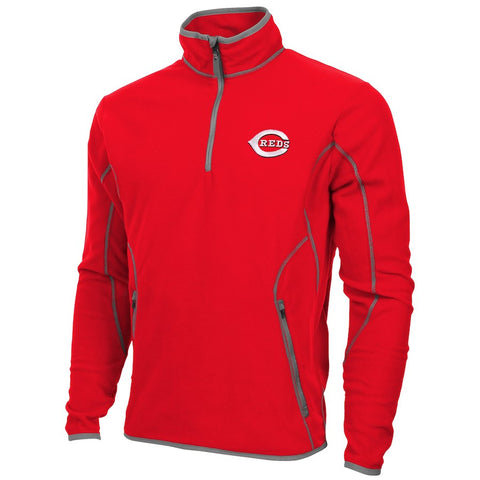 Antigua Cincinnati Reds Quarter Zip Ice Polar Fleece Jacket - Red