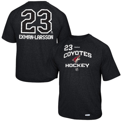 Oliver Ekman-Larsson Arizona Coyotes Reebok No. 23 Locker Status Name & Number Speed Wick T-Shirt - Black