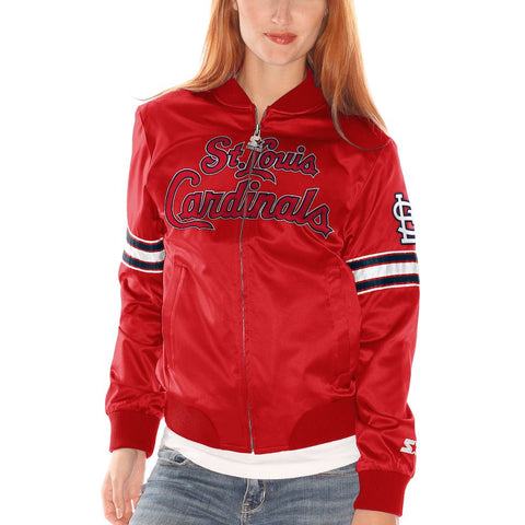 St. Louis Cardinals Starter Women's Blitz Satin Full-Zip Jacket - Red