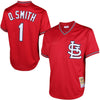 Ozzie Smith St. Louis Cardinals Mitchell & Ness Cooperstown Mesh Batting Practice Jersey - Red