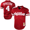 Mitchell & Ness Lenny Dykstra Philadelphia Phillies Cooperstown Collection Mesh Batting Practice Jersey - Red