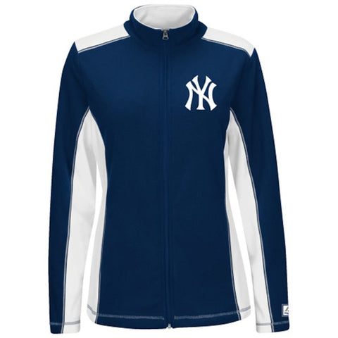 New York Yankees Majestic Women's Kiss the Batter Jacket - Navy