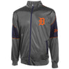 Detroit Tigers Majestic Full Zip Big and Tall Track Jacket - Gray