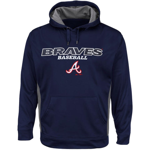 Atlanta Braves Majestic Men's Big & Tall Rookie Phenom Synthetic Hoodie - Navy