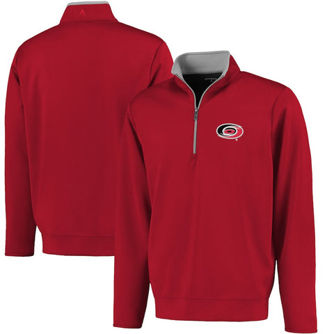 Carolina Hurricanes Antigua Leader 1/4 Zip Pullover - Red